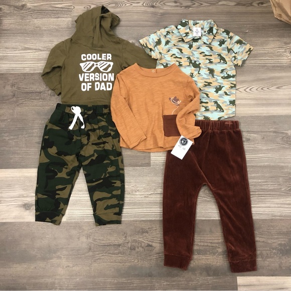 Kids' Camo and Graphic Hoodie Outfit Set - Picture 7 of 9